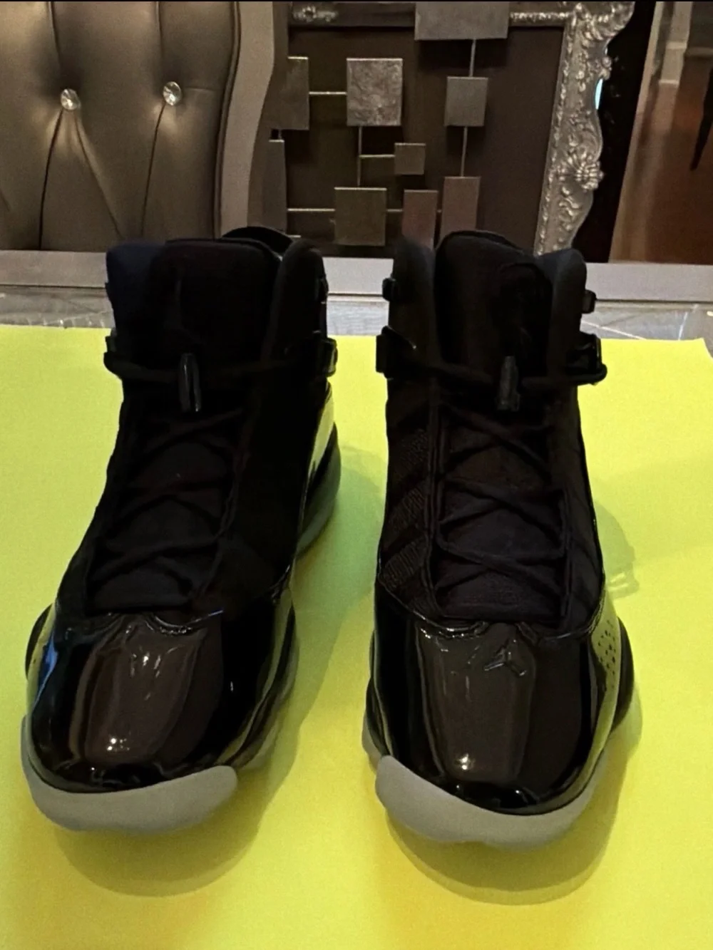Jordan Air Jordan 6 Rings Black Ice Mid Top Sneakers 322992-011